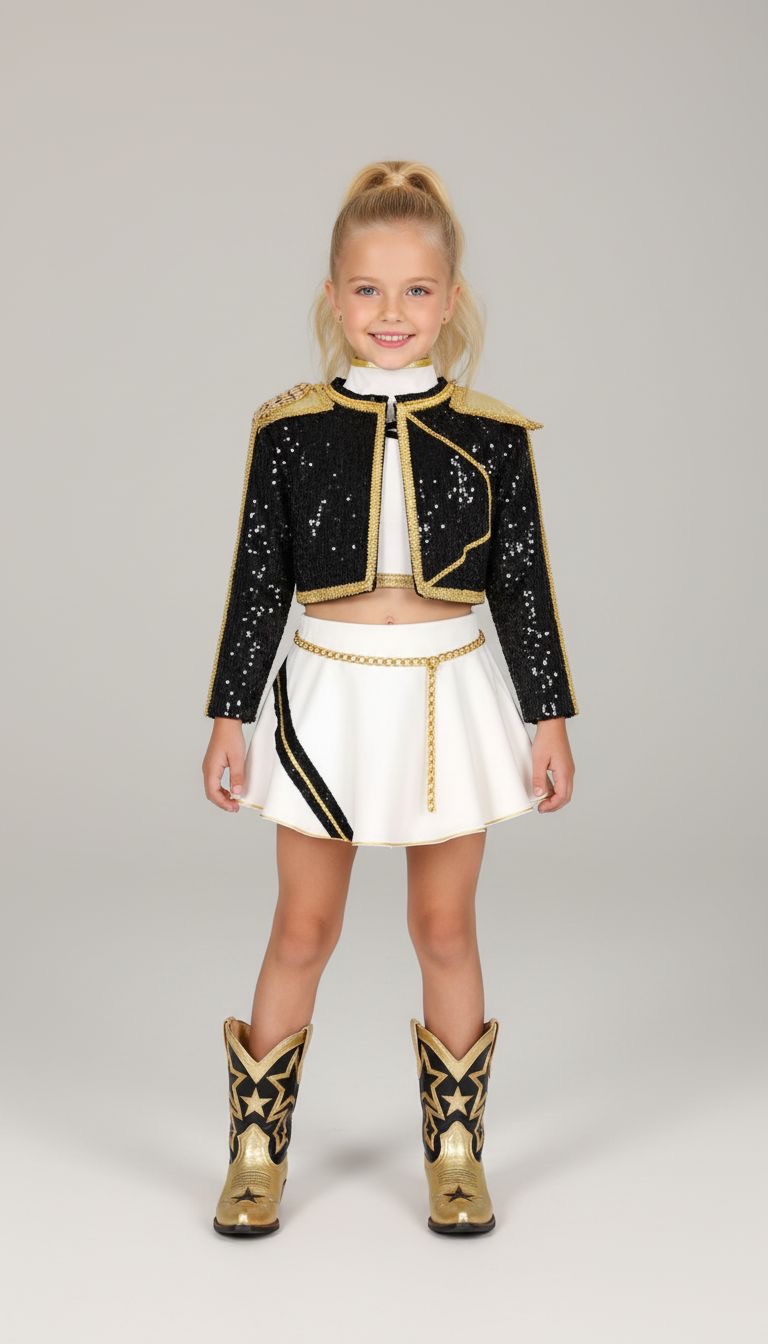 K-POP Jacket Crop Skirt Set