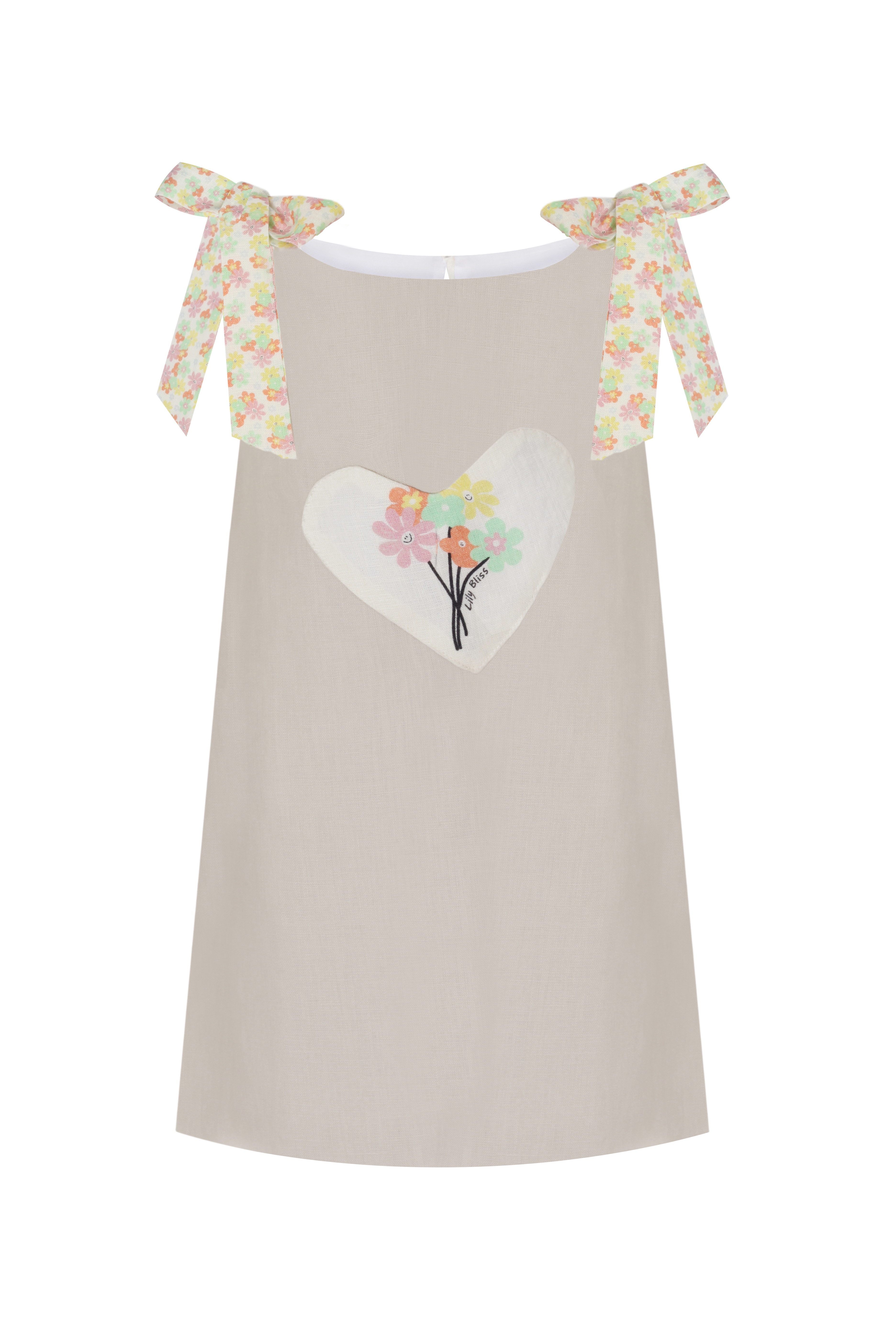 Mischa Floral Keten Elbise