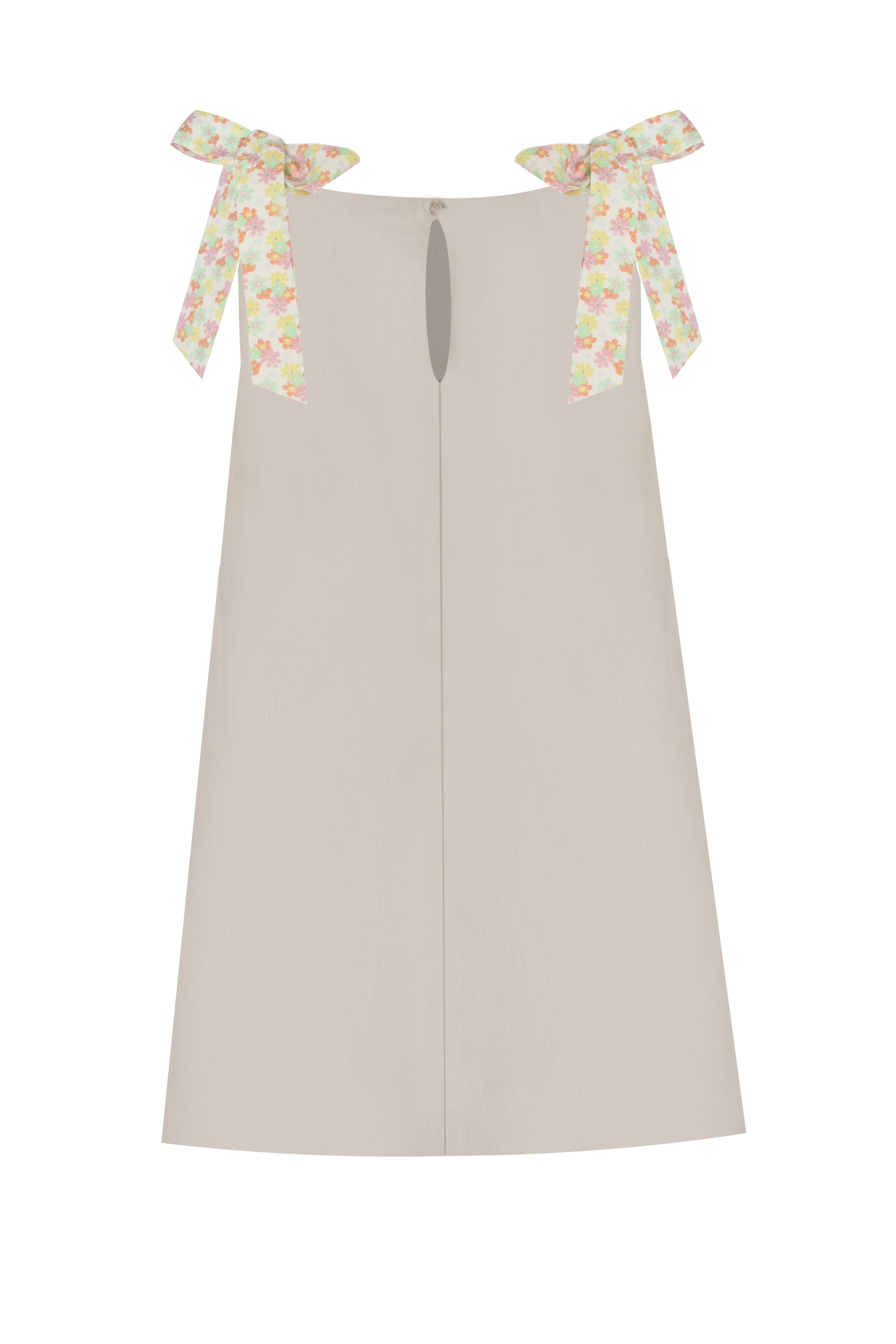 Mischa Floral Keten Elbise